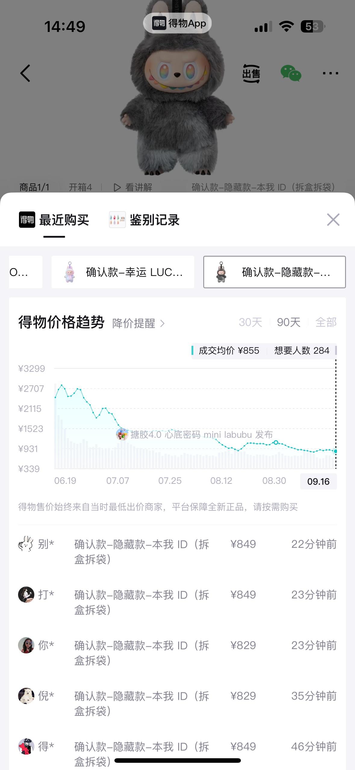 LABUBU二手市场价格下跌黄牛称第三代利润只有10%～20%粉丝：价格还不够低